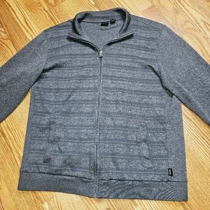 Hugo Boss Sweater Mens XL Pullover Sweatshirt Full Zip Mock Neck Regular Fit